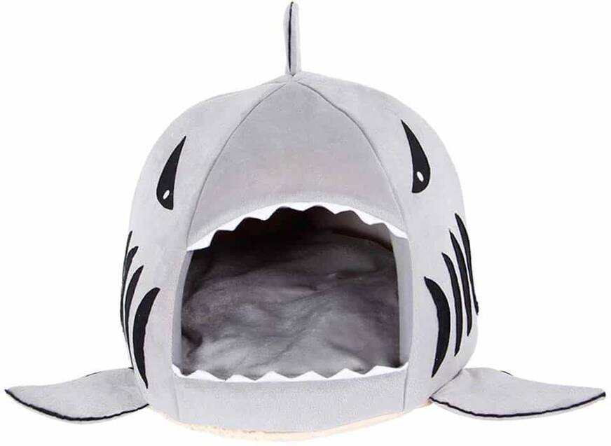 Lit en forme de requin pour chat ou petit chien